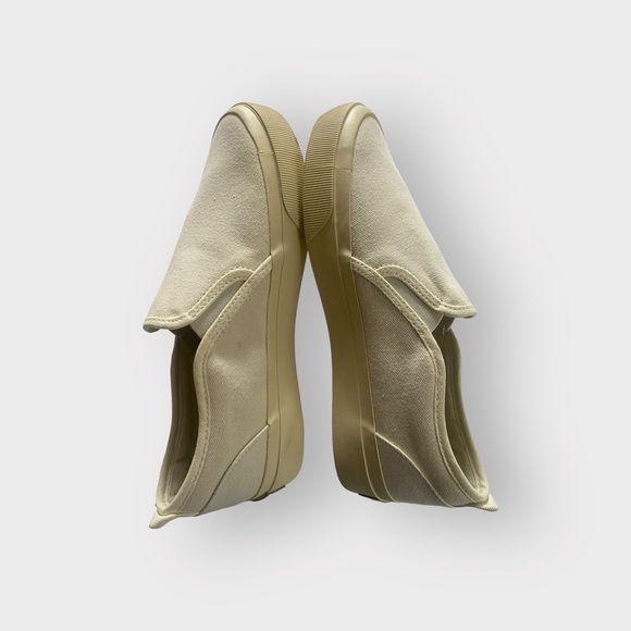 Everlane Off White Organic Cotton Canvas Slip On Sneakers Sz 7W - Picture 5 of 9